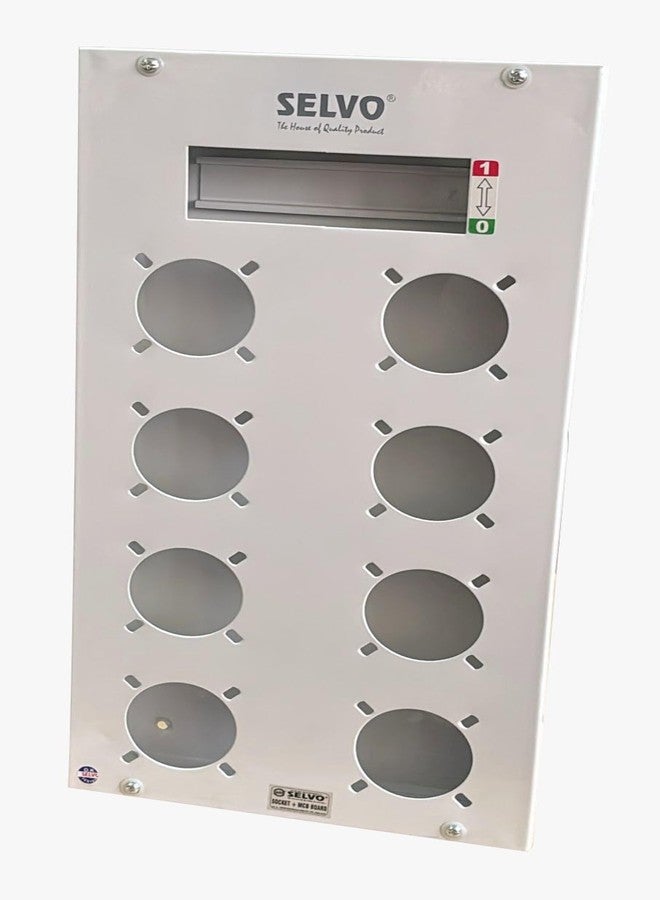SELVO 8 SOCKET +1 MCB Slot Industrial plug socket Distribution board